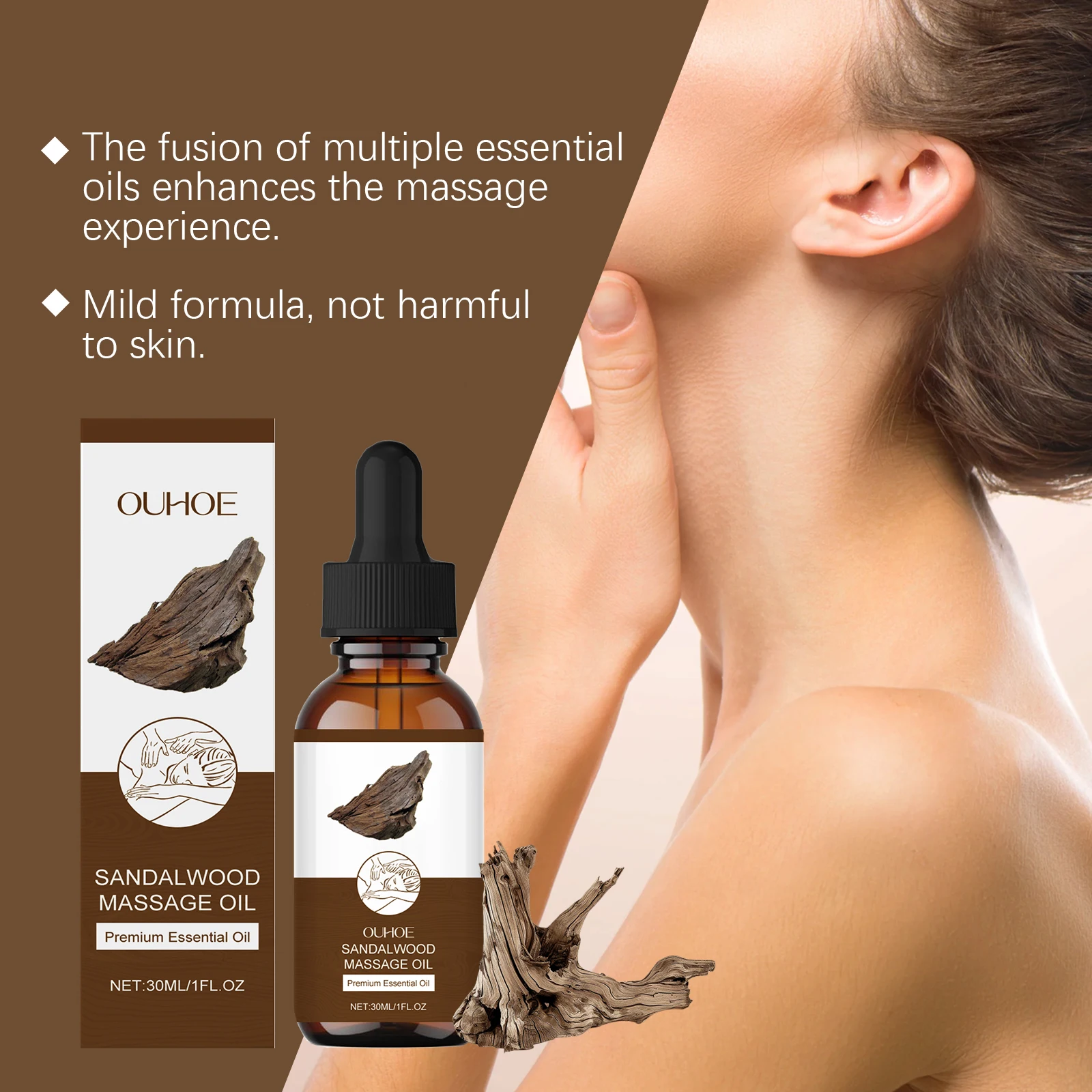 Массажное масло для снятия стресса, подтягивающее антивозрастное средство для кожи тела, увлажняет, питает, успокаивает, ароматизатор, ароматерапевтическое массажное масло