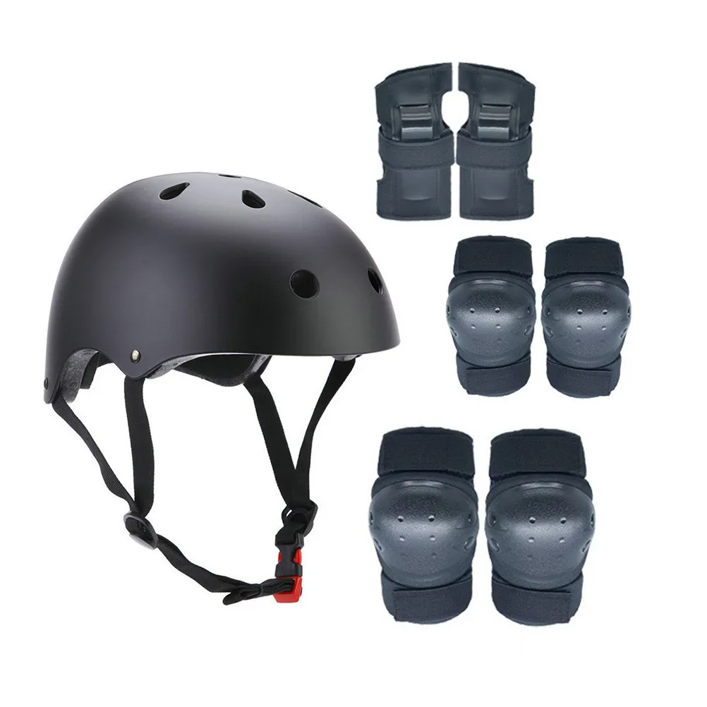 

1Set Protective Kids Adult Cycling Skateboard Roller Skating Balance Car Sports Gear Breathable Shock Absorbing Black