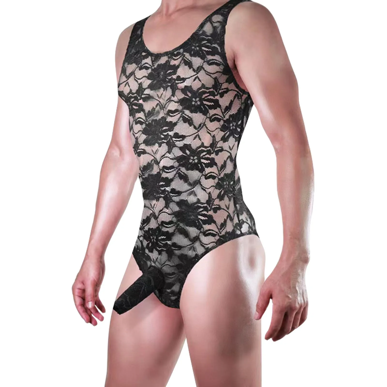 

Мужской подарочный набор на день рождения, мужской модный сексуальный кружевной комбинезон, жилет, нижнее белье, прозрачный наряд, пасхальная корзина для мужа