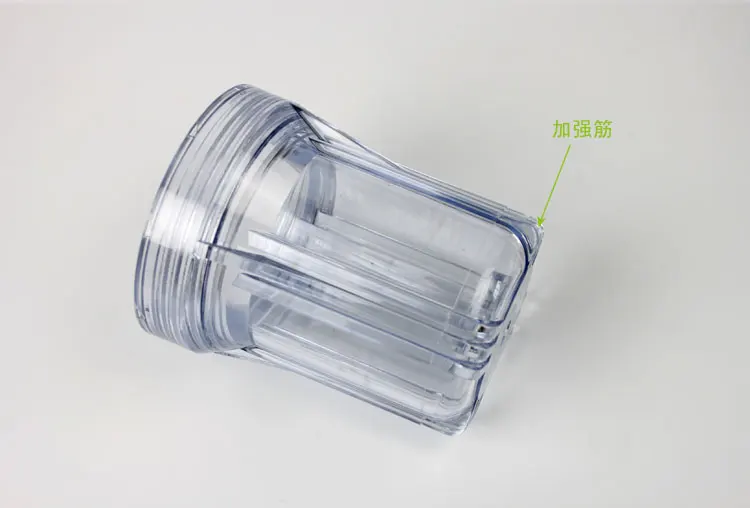 เครื่องกรองน้ำ RO อะไหล่ที่อยู่อาศัยโปร่งใส5นิ้ว1/2 "180มม.เส้นผ่าศูนย์กลาง120มม.ความดันสูงสุด25กก.(2Pcs)