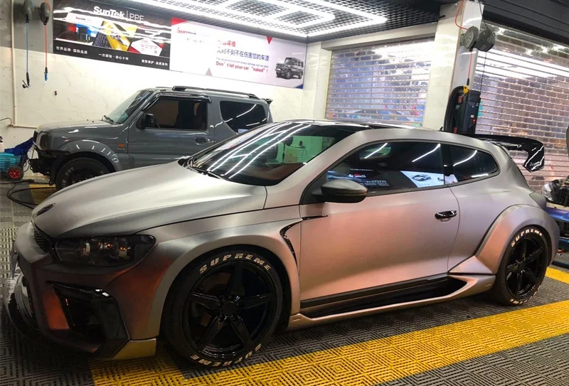 

Volks wagen Scirocco Aspec Wide Body Narrow Body Large Surrounding Front and rear bars Side Skirt Tail Wheel eyebrow Cover