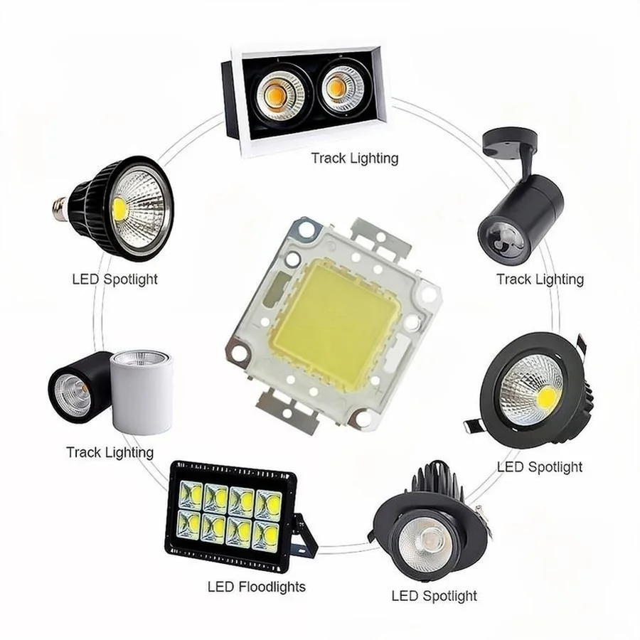 10 pz di alta qualità LED perline Chip 10W 20W 30W 50W 100W LED COB Chip bianco caldo bianco per faretto luce di inondazione fai da te