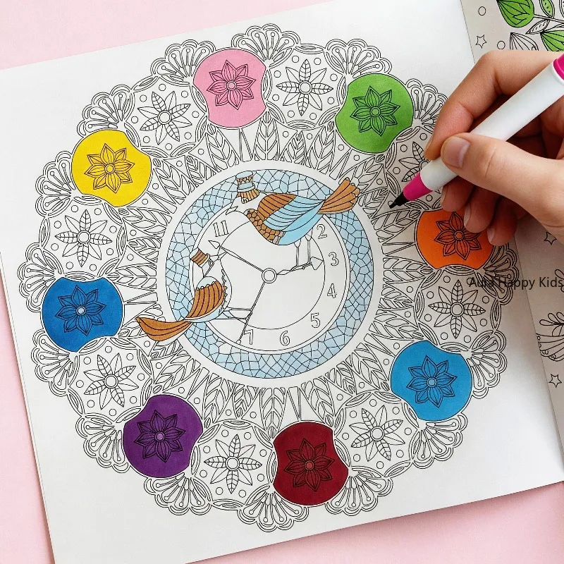 An Adult Meditation Decompression Graffiti Book, A Forest Style Rabbit Mandala Coloring Book, Containing 24 Different Patterns