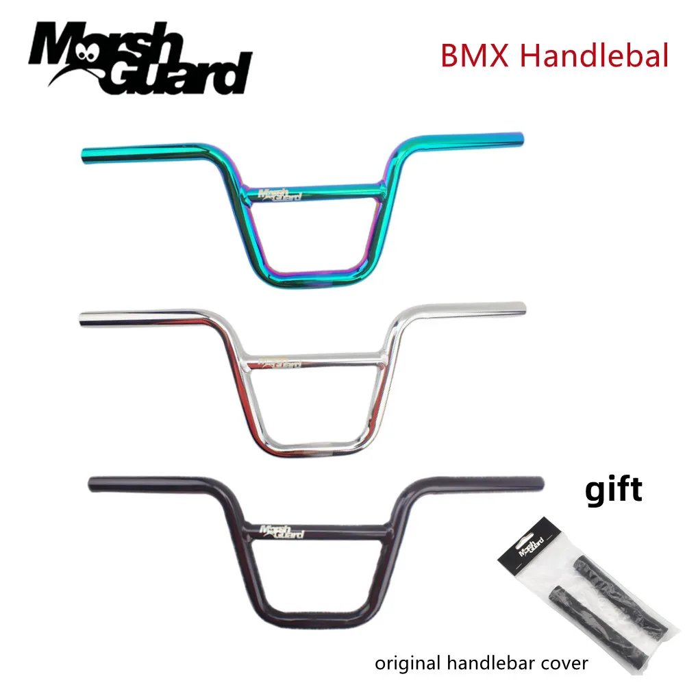 BMX Bike Handlebar 22.2mm 580mm Fold Bicycle Raised U-shaped Double Handlebars Swallow Handle Aluminium Alloy MTB Bike Stem Part