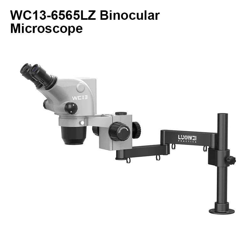 LUOWEI LW-WCI3-6565LZ WCI3 6.5-65X Continuous Zoom High-definition Binocular Desktop Stand Microscope for PCB Welding Repair