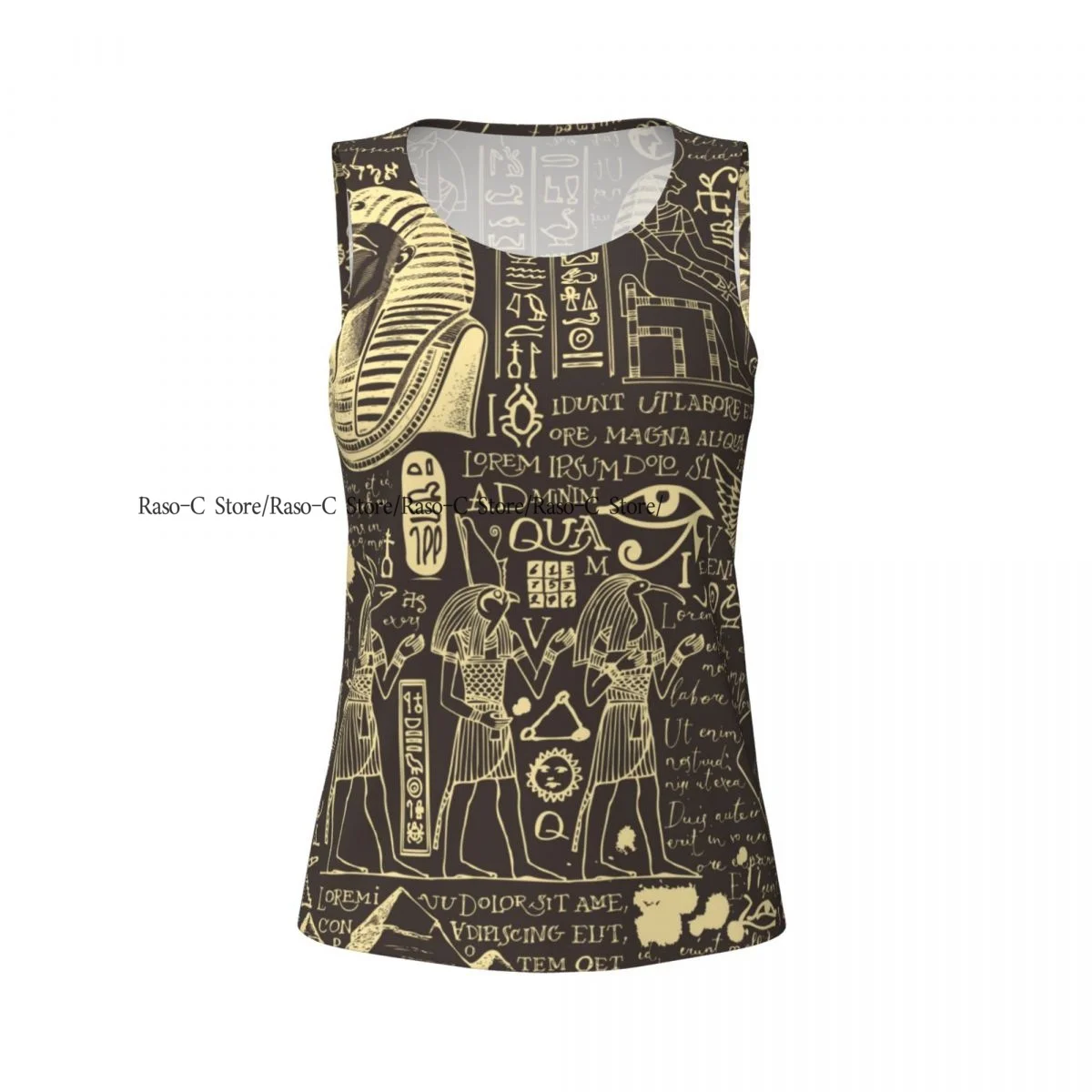 المرأة بلا أكمام اليوغا تانك القمم مصر القديمة الآلهة المصرية سريعة الجافة تشغيل سترة رياضية اللياقة البدنية الصالة الرياضية الأعلى تجريب اليوغا القمصان #4