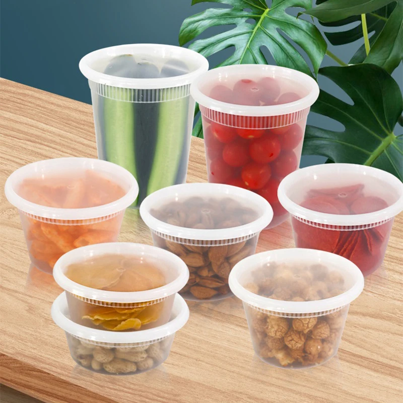 【10Pcs Food Storage Box With Lid Clear BPA-Free Freezer Microwave Safe Meal Prep Deli Takeaway Food Packing Container】