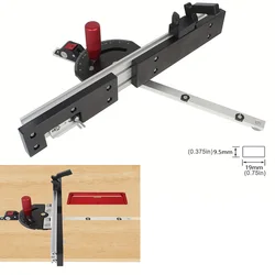 Calibro per mitra o righello per tenonatura Panche con manico in alluminio Sega da tavolo Router Segatura Assemblaggio Righello Strumenti per la lavorazione del legno per falegname fai da te