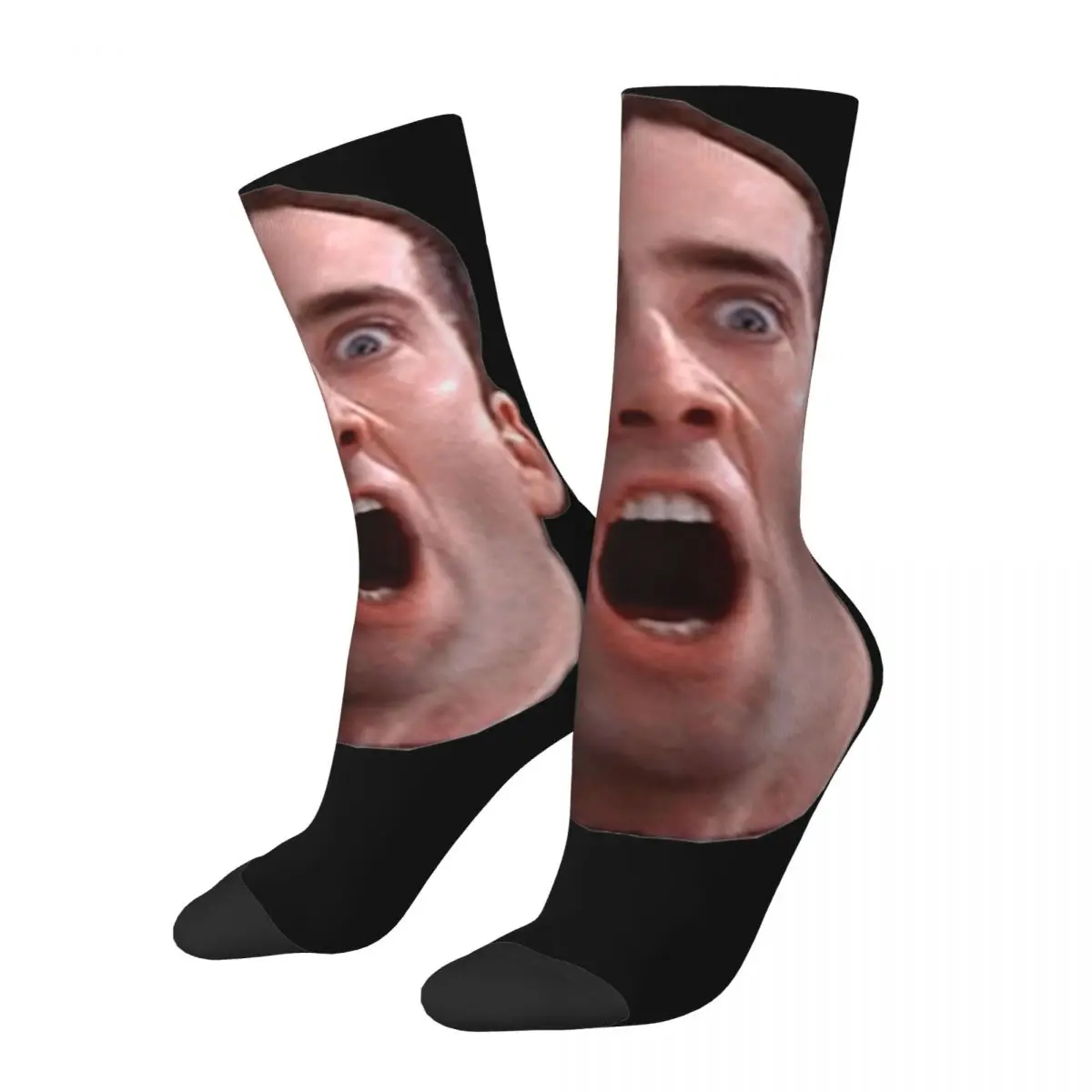 Nicolas Cage Merch Socks Breathable Parody Graphic Long Socks Cute for Women Men Birthday Gifts Idea