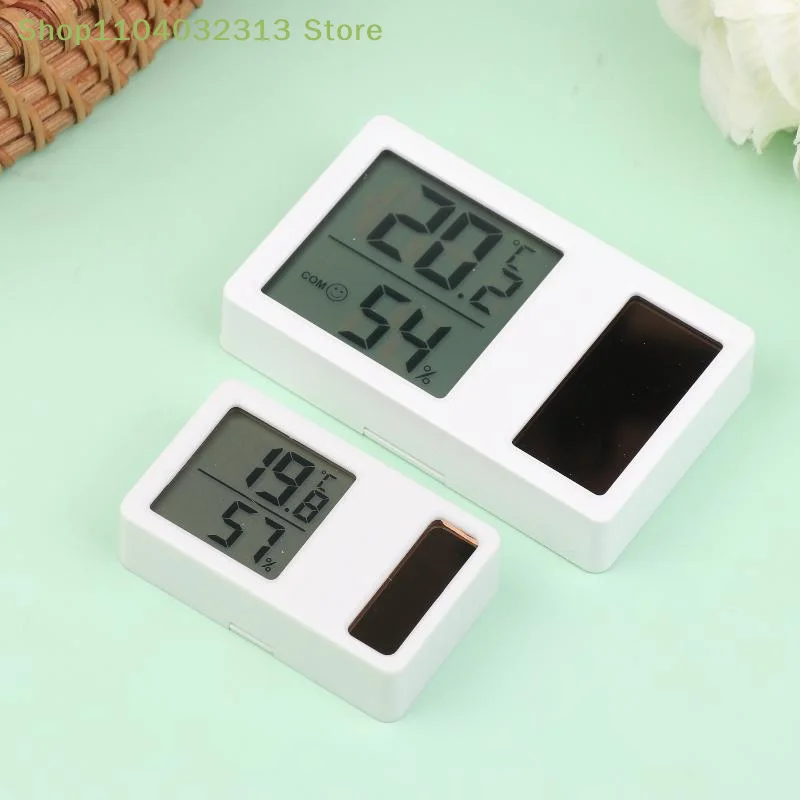 petiteMini Solar Powered Digital  Hygrometer High Precision for Lab Animal Cage Storage Roomaccessories