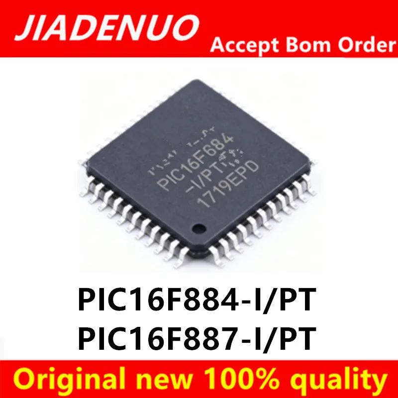 (2-5piece)100% New PIC16F887-I/PT PIC16F884-I/PT PIC16F884 PIC16F887 QFP-44