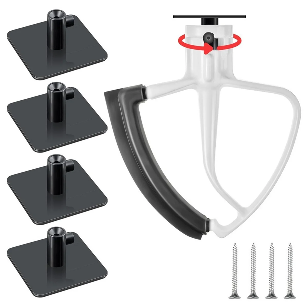 Stand Mixer Attachment Holders for Kitchenaid 4.5-5QT Mixer Attachments Flex Edge Beater Accessories