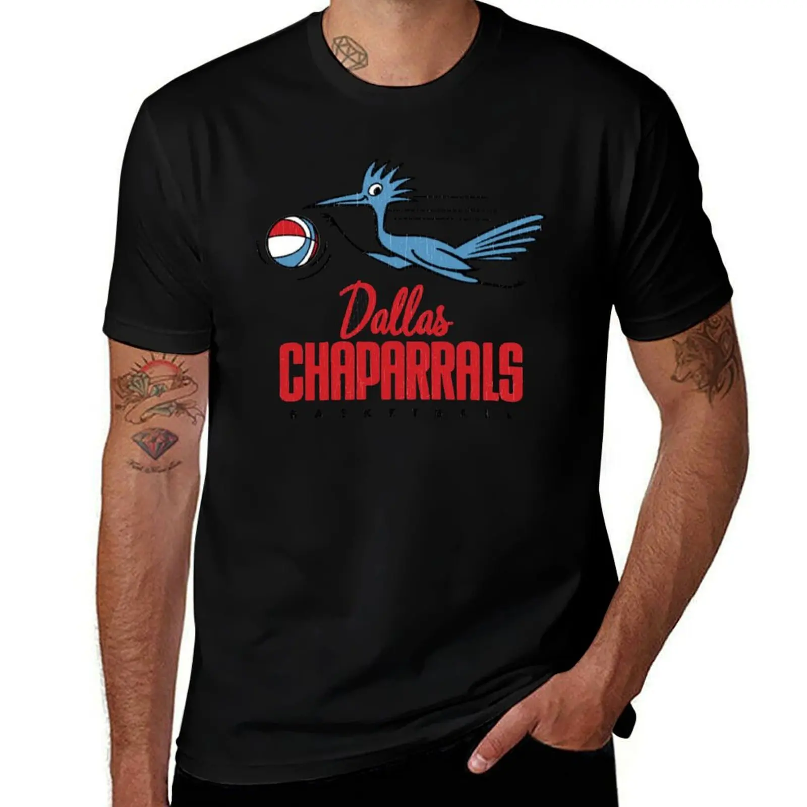 Dallas Chaparrals Basketball T-Shirt UV Protection Outdoor Tee Shirt