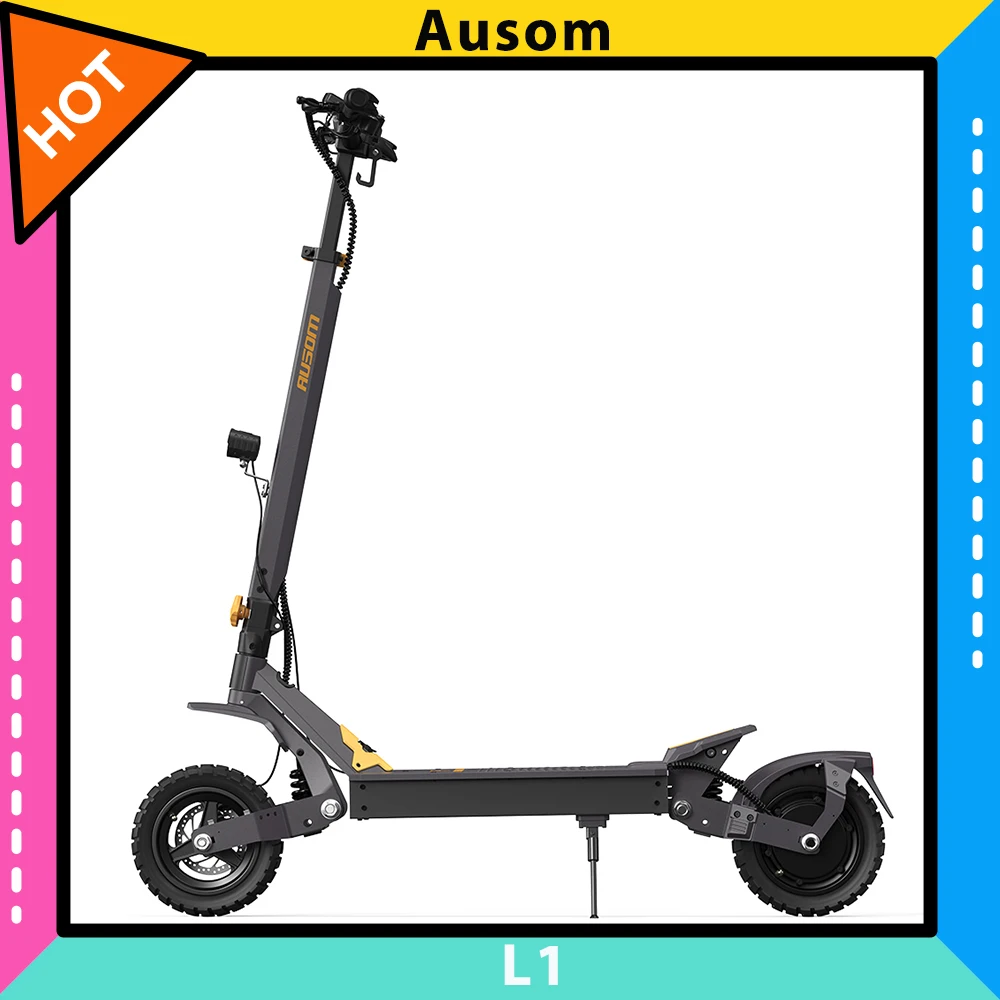 ScooterElétricoAusomL1comMotorde800W,Bateriade48V15.6Ah,Pneude10polegadas,VelocidadeMáximade45km/h,Alcancede70km,FreiosaDisco,NFCeBloqueioporSenha.-AliExpress