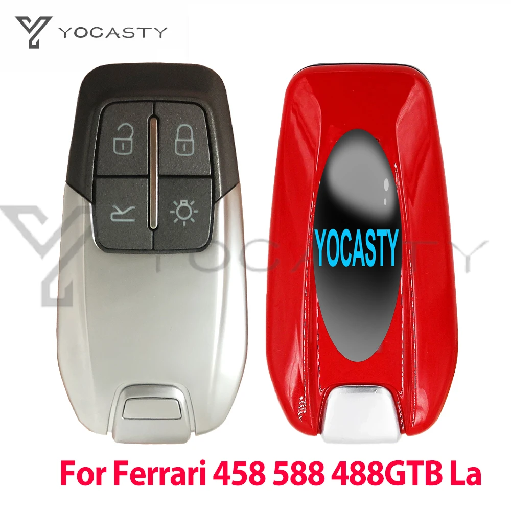 YOCASTY OEM Style Replacement Remote Car Key Shell Case Cover Fob With Logo For Ferrari 458 588 488 GTB