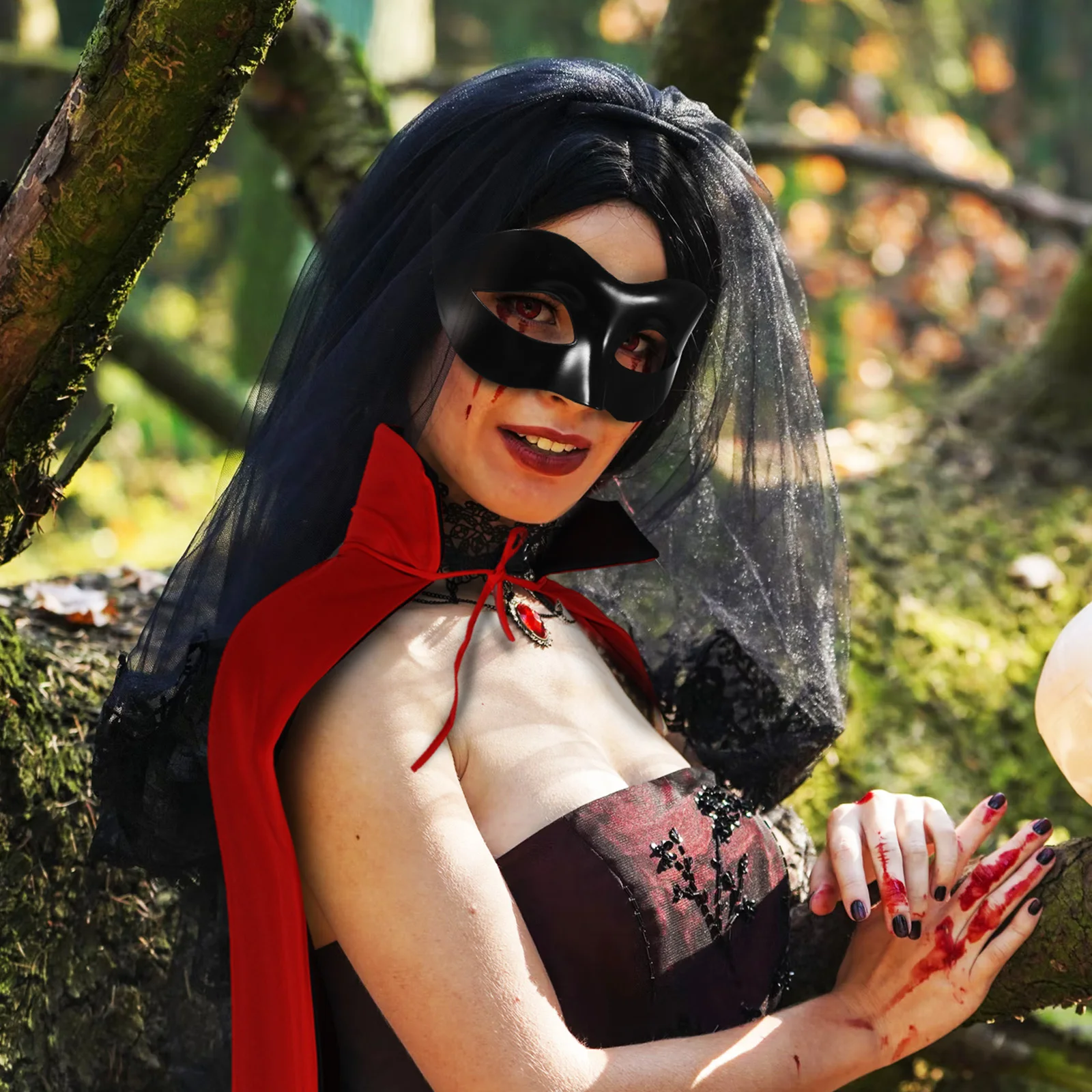 

1Set Halloween Mask Cloak Adult Costume Props Perfect Gift for Parties Haunted Houses Stage Backgrounds Halloween Cloak