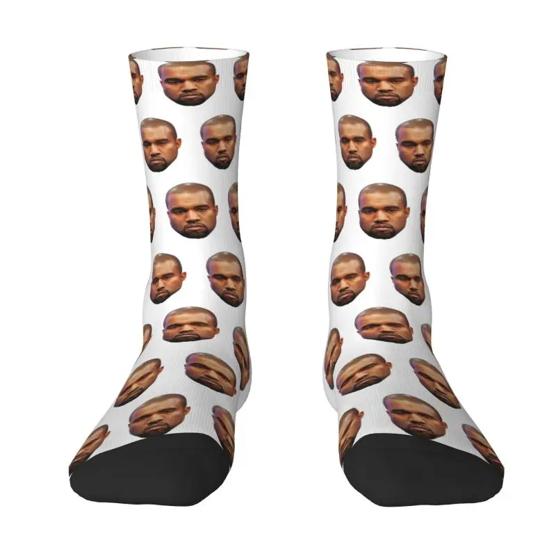 Funny Kanye West Meme Dress Socks Men's Women's Warm Fashion Rapper Music Producer Crew Socks