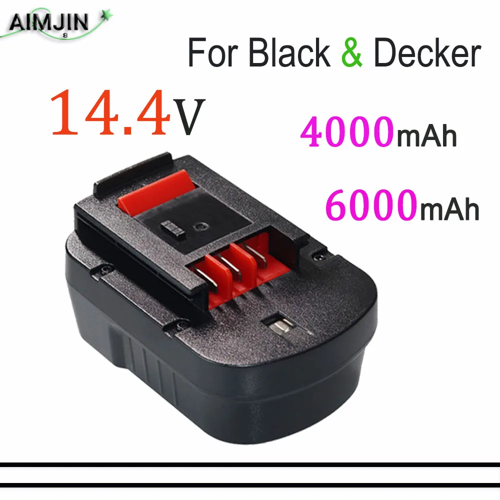 14.4 V 4000/6000mAh  Ni-MH Battery For Black & Decker A18 A1718 A18NH HPB18 HPB18-OPE FS1800CS FS1800D FS180 FS18ID