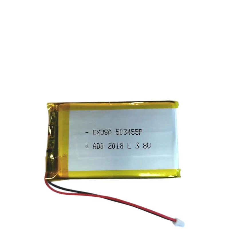 

503455 Polymer Lithium Battery 1200mAh 3.7V for Dash Cam Beauty Instrument and Game Console