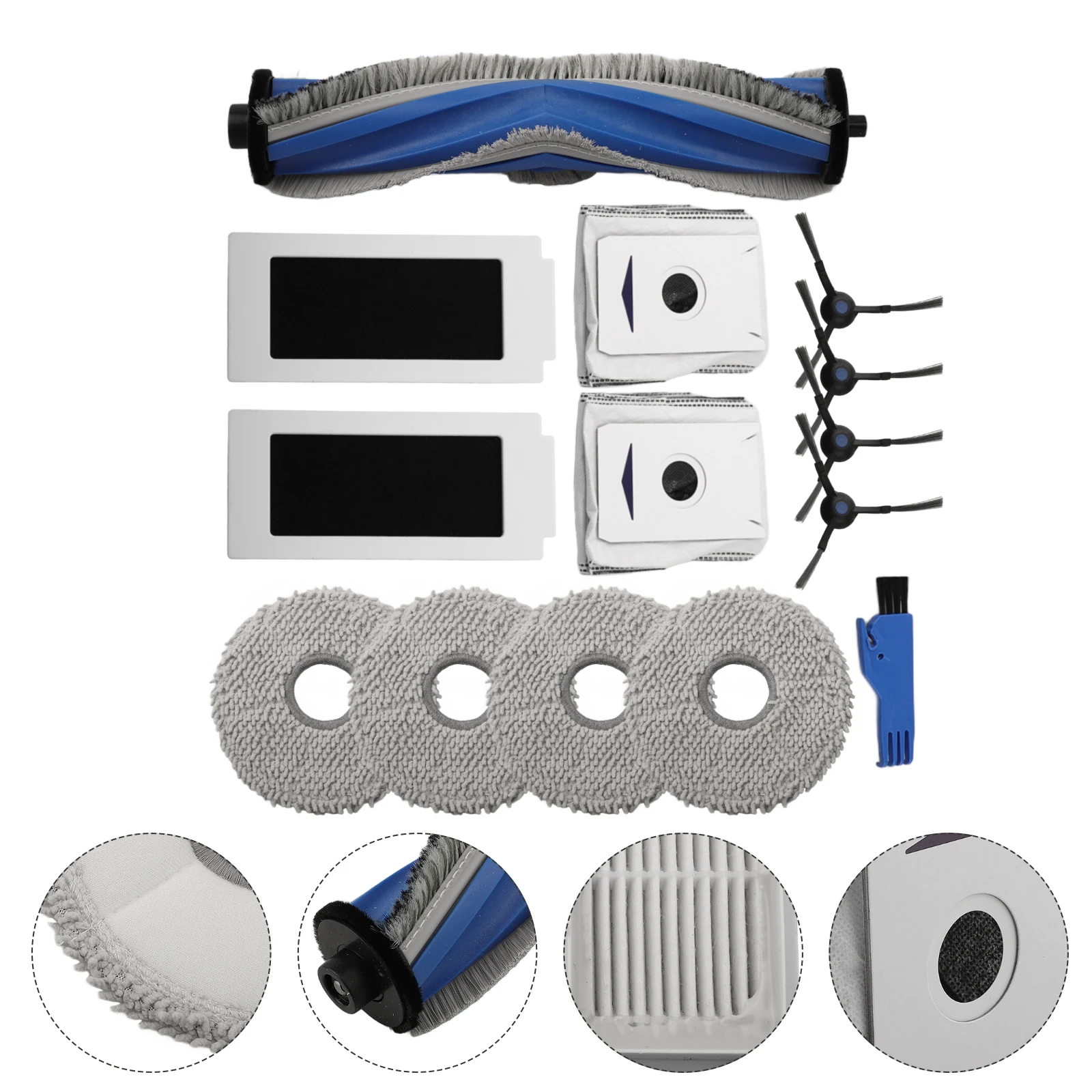 Filter for Mop Cloth Set Color Blue, White for ecovacs for t30 PRO Accessories Sturdy And Reliable Continuous Cleaning