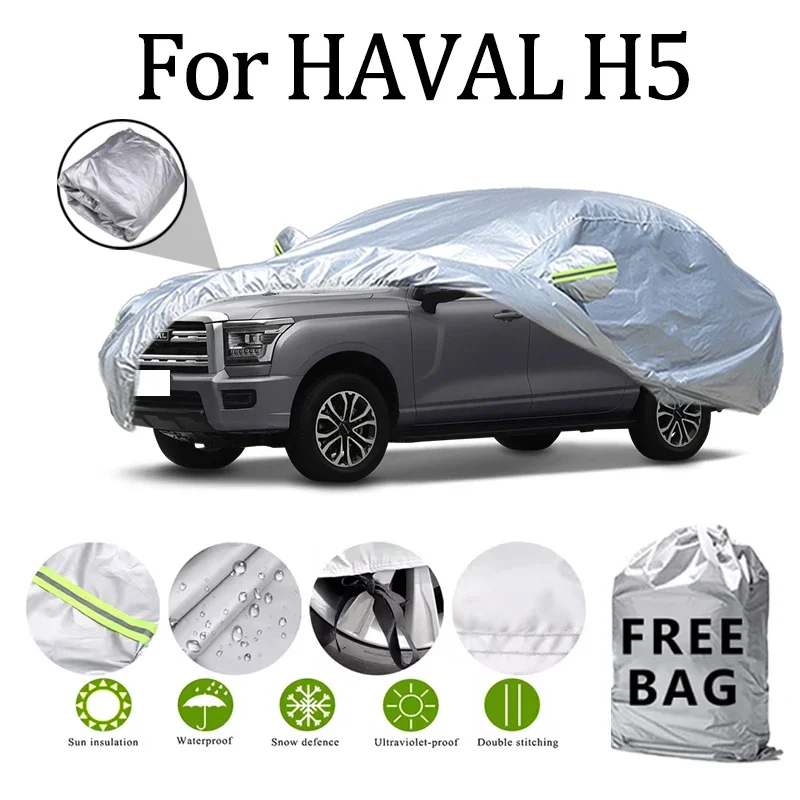 

For HAVAL H5 Car Cover Outdoor Protection Covers Snow Sunshade Waterproof Dustproof Exterior UV Car Accessories