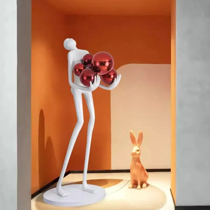 Living room sofa humanoid ball sculpture floor lamp Nordic creative human body