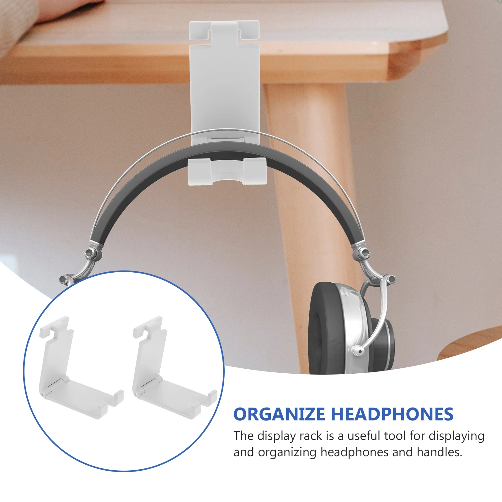 

2Pcs Headset Mount ABS High Toughness Side Mounted Gamepad Holder Desktop Organizer Gaming Headphone Rack Caf Gamepad Hanger