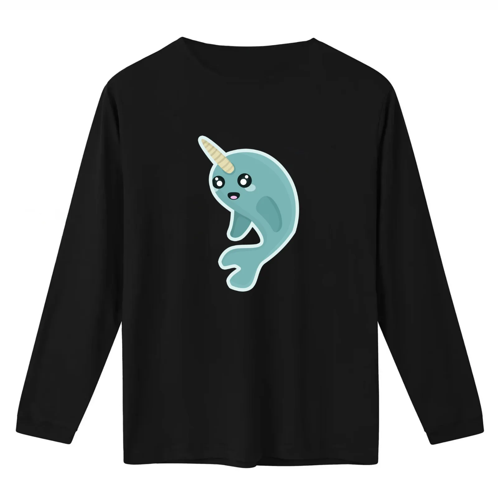 Kawaii Narwhal T-Shirt Summer Casual Cotton Tee Oversized Streetwear Tops Vintage Graphic Print Loose Fit Short Sleeve