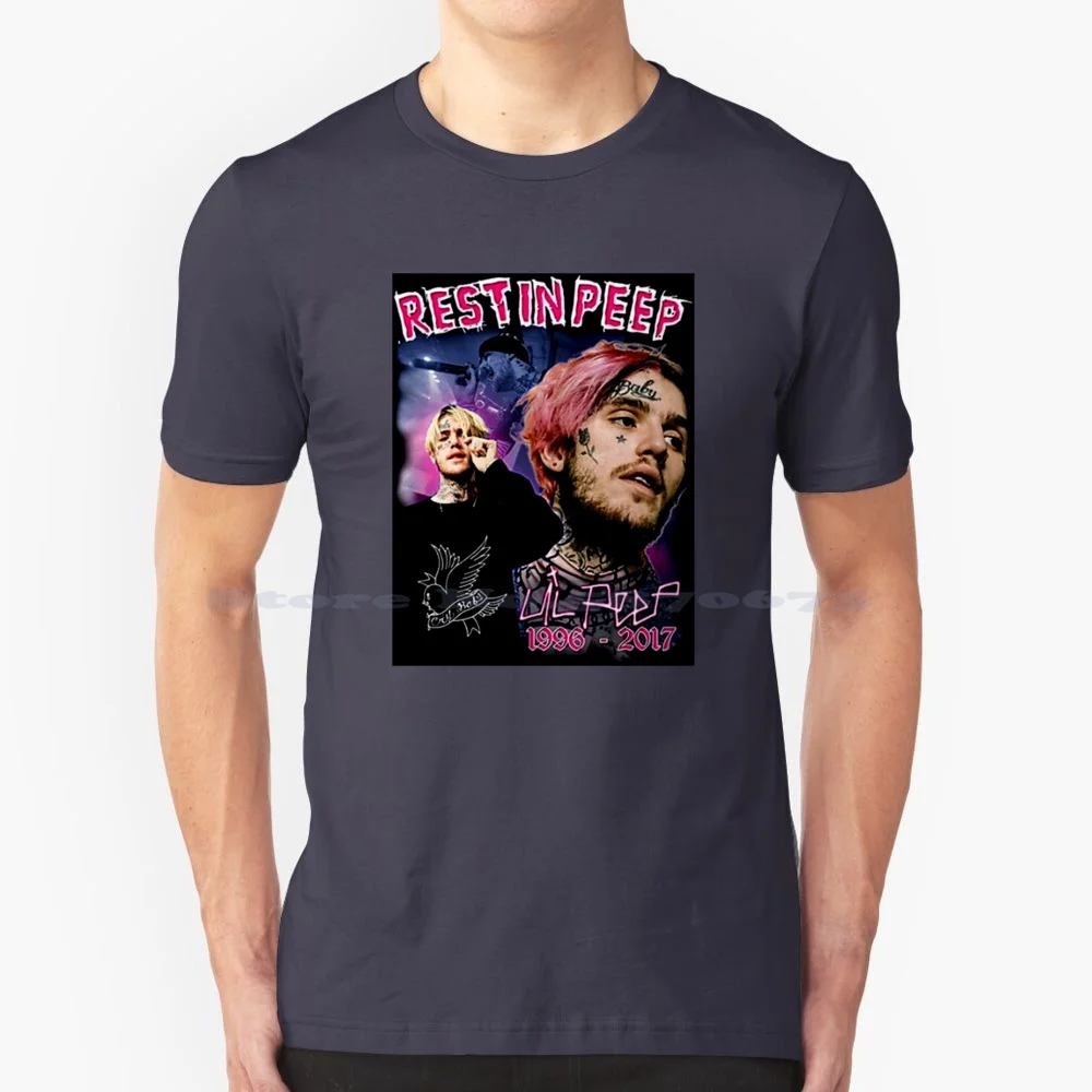 Lil Peep Rest In Peep T Shirt 100% Cotton Tee Cry Baby Hell Boy Music Lil Peep Rapper Lil Baby Lil Peep Tattoos Everybodys