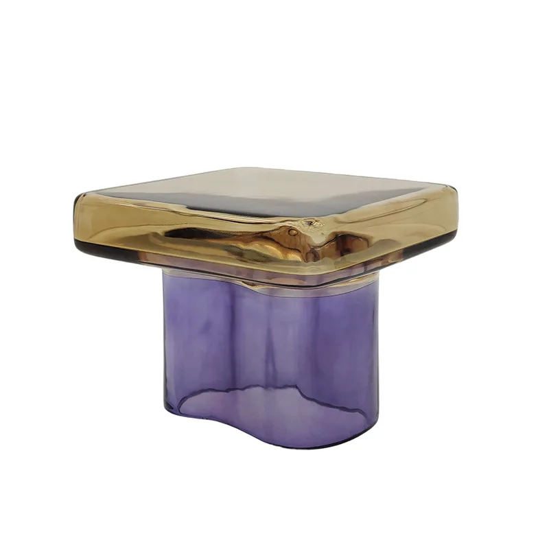 Modern simple resin edge household living room corner sofa few small apartment edge small coffee table