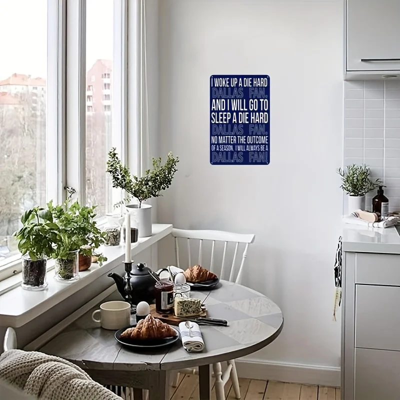 2D Flat - Metal Aluminum Sign Featuring A 2D Flat Design of 1pc, Perfect for Dedicated Dallas Fans. Measuring 8 By 12 Inches