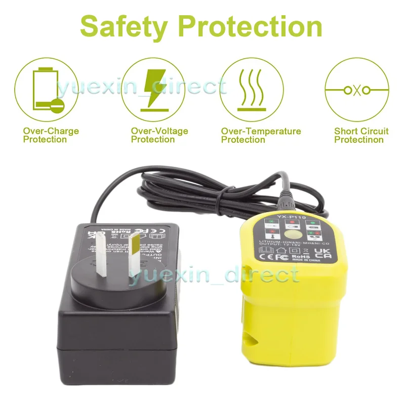 Replacement For Ryobi 18V Battery Lightweight And Portable Split Charger Compatible With 18v Series Battery Accessory