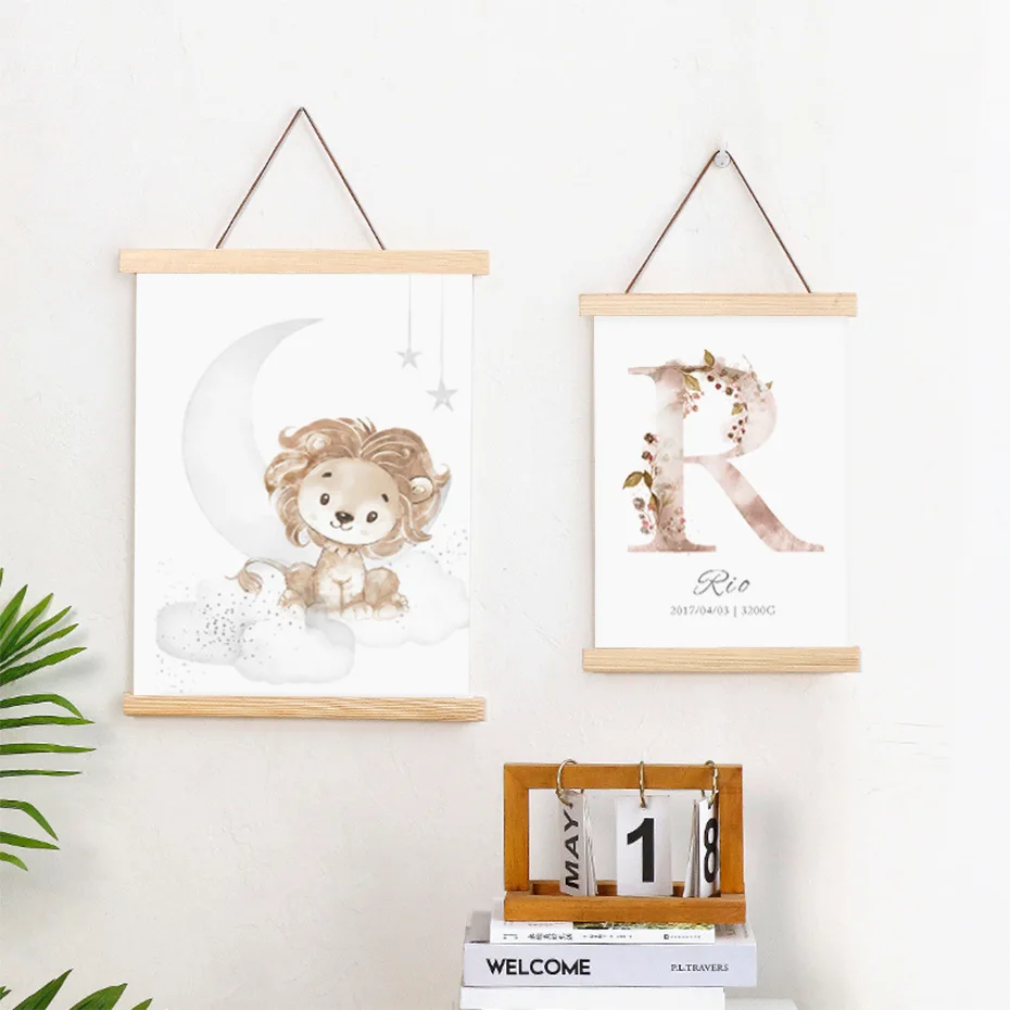 Teak Pine Wood Magnetic Painting Frame Photo Frame Painting Canvas Poster Frame Canvas Frame Art Hanger Does Not Include Canvas image 3