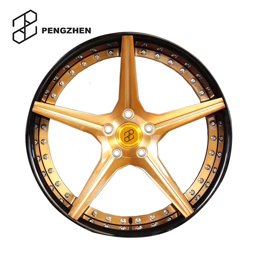 Deep Dish Star Design Brushed Gold 18 19 20 21 22 Inch 5x114.3 Forged Alloys Rims Wheel for S uzuki
