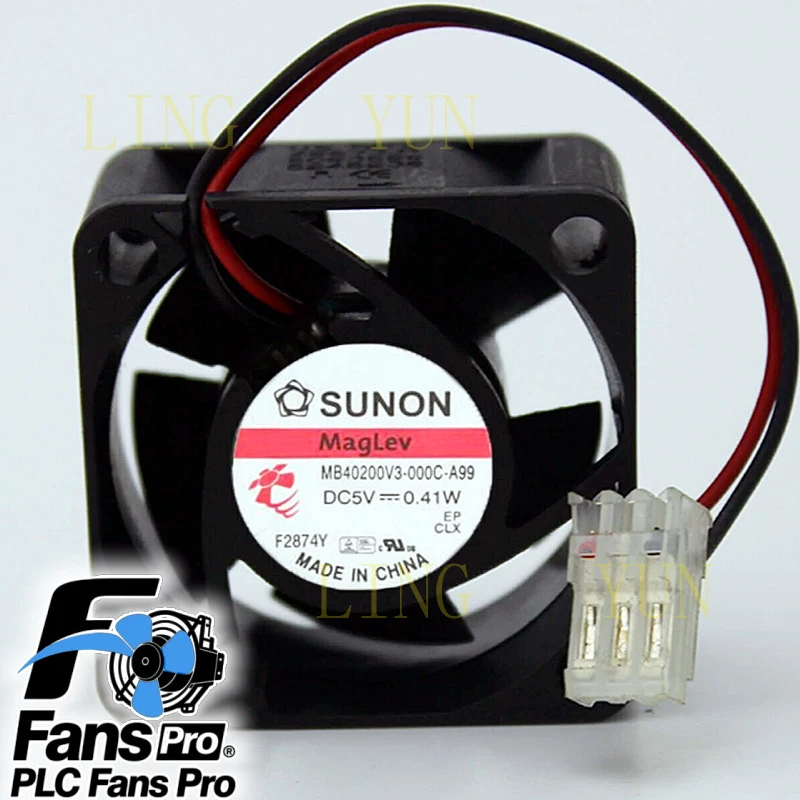 

Z 1PCS Brand New SUNON MB40200V3-000C-A99 0.41W 5V 4CM 2pin Cooling Fan Fast Ship