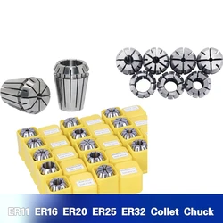 Collet Chuck Set para Centro de Usinagem CNC, Máquina De Gravura, Ferramenta De Moinho De Torno, ER Collect, Primavera, ER11, ER16, ER20, ER25, 1-16mm