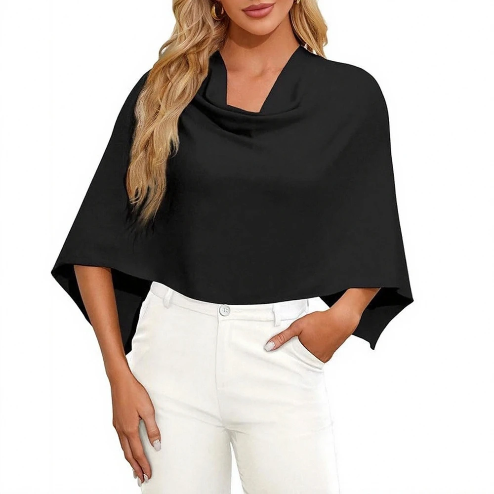 

Women's Autumn Winter V-Neck Sweater Comfortable Solid Color Shawl Sleeve Skinny Fit Daily Basic Top