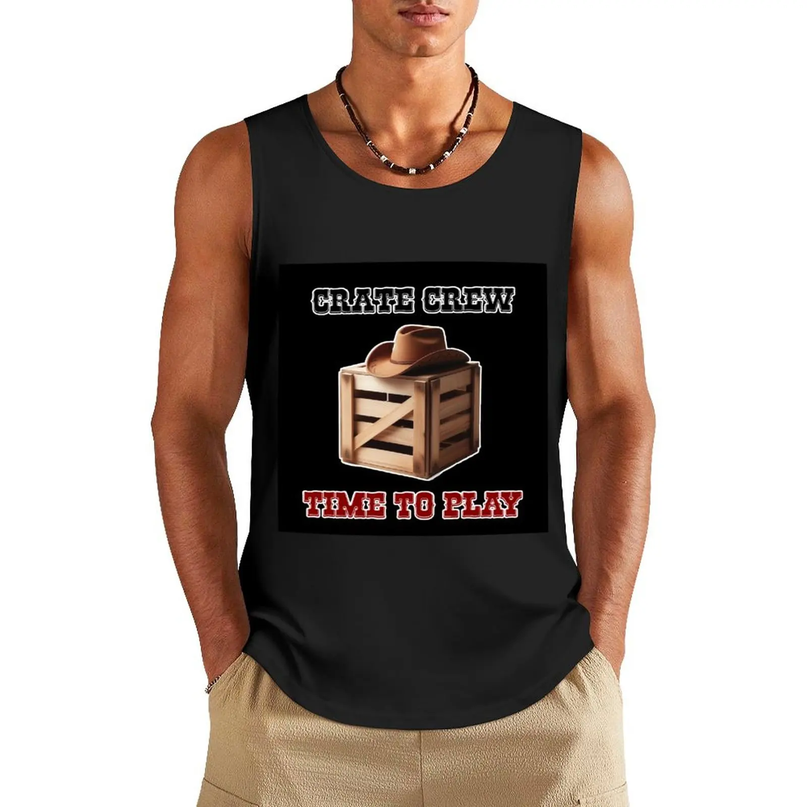 Crate Crew, Time to Play Tank Top gym men singlet for men