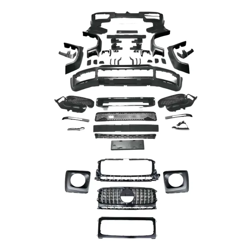 Wide Body Kit for G-Class W464 G500 G550 Upgrade to B-Style Front and Rear Bumper Assemblies Grating PP Material 2