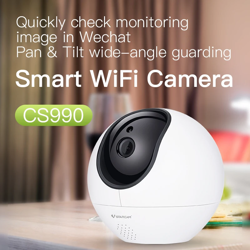 Vstarcam CS990 2MP 1080P AI Humanoid Detection Wireless PTZ IP Dome Camera Sound&Light Alarm  Security CCTV  Monitor