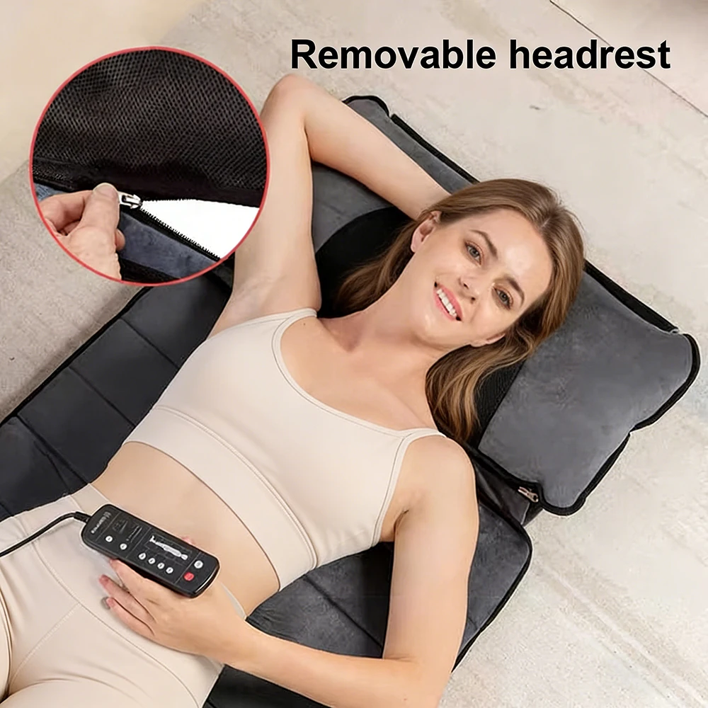 Memory Foam Massage Mat Mattress with Heating and Vibrating Multifunction Full Body Shiatsu Massage Mat