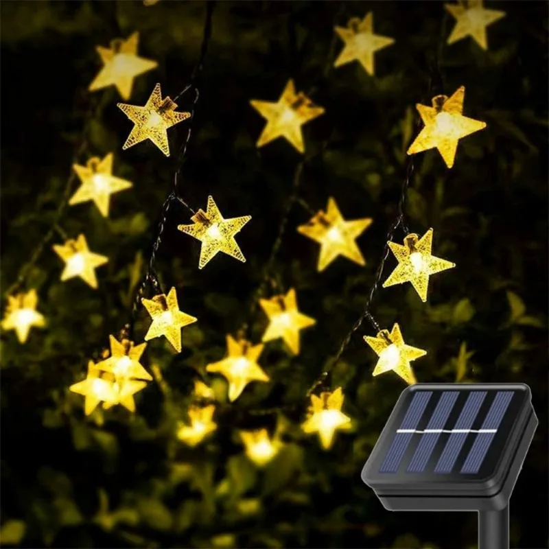 20/50/100LED Solar Star String Lights Outdoor Waterproof Wedding Party Fairy Light for Patio Garden Yard Camping Christmas Decor