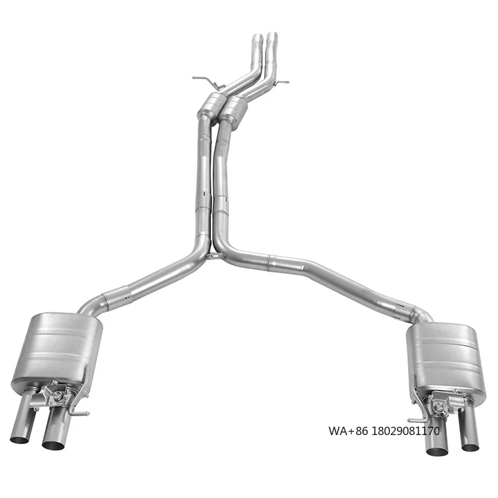

For S6 4.0T 2013 Stainless Steel Exhaust System Tail Valve to Improve Performance Cat Back Exhaust Pipe