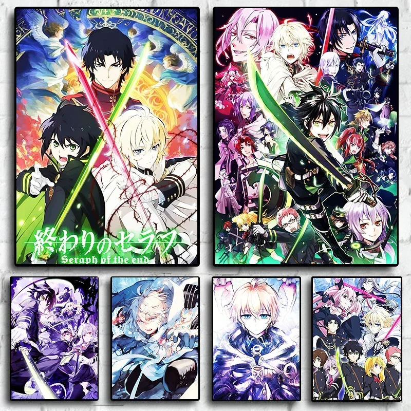 Owari No Seraph Japanese Anime Characters Picture Comic  Home Wall Decor For Living Room Canvas Painting Print Posters Gift