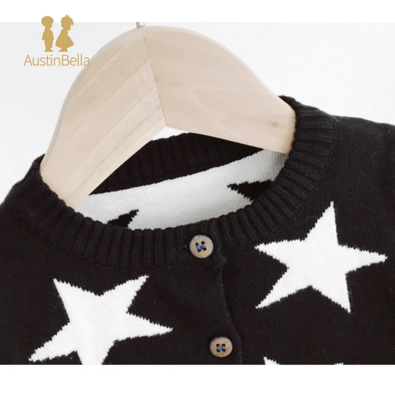 Newborn Baby Boy Star Cardigans Sweater Coat Autumn Winter Fashion Girls Soft Knitted Cardigan Coat Outerwear Toddler Clothing