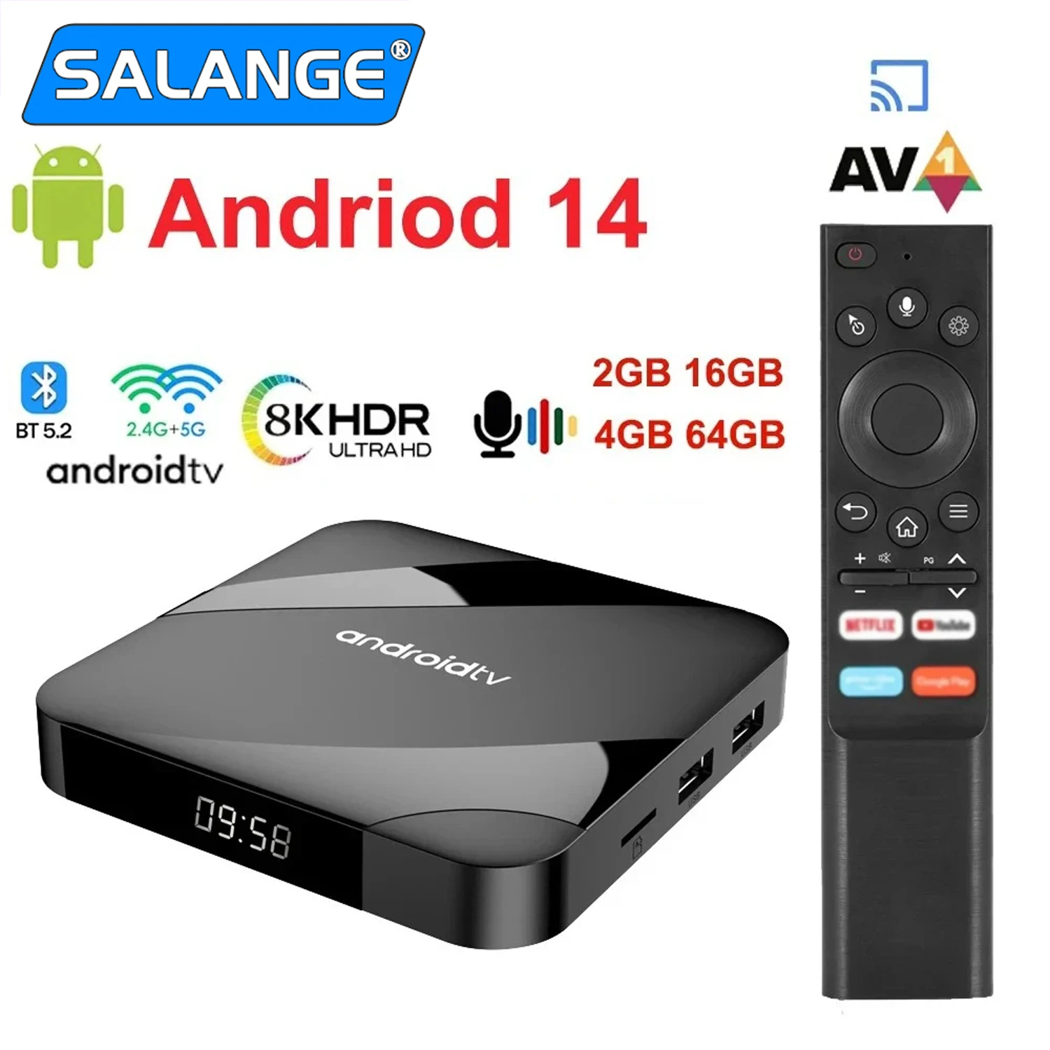 

TV98 Smart TV Box ATV Ultra HD 8K Android 11 to 14 S905W2 2GB16GB 4GB 32GB/64GB Dual Wifi BT5.0 2.4G&5G Media Player Set Top Box