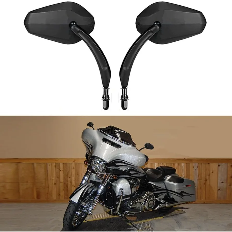 

Черные зеркала Sportster для Harley Road King Street Electra Glide Dyna Softail Road Glide, зеркала заднего вида для мотоцикла, совместимые