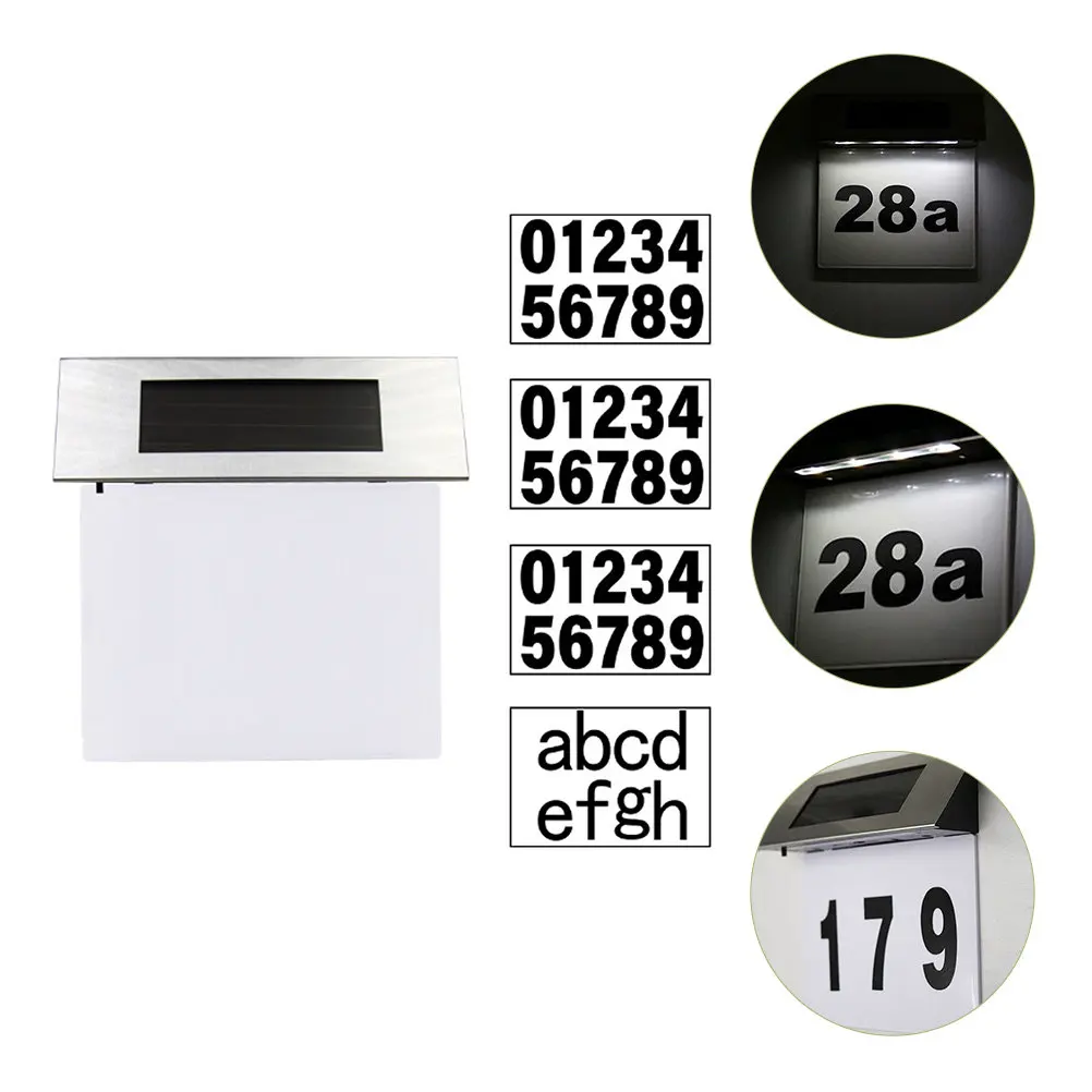 

Illuminated Numbers for outside Plaque Solar Sign Lights Outdoor Name Signs