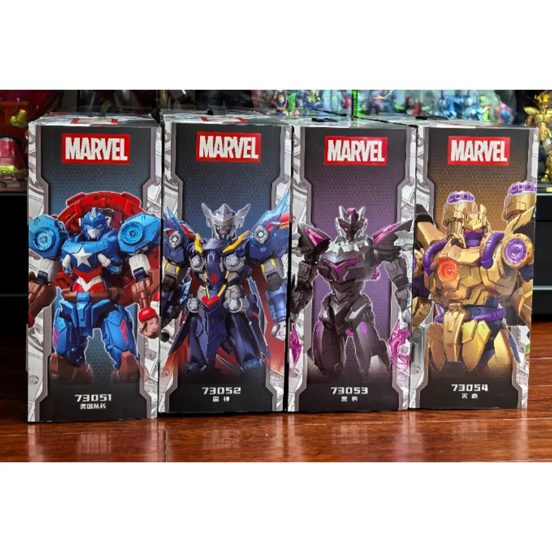 

New Keeppley Marvel Building Block Mecha Captain America Thanos Black Panther Thor Movable Assembly Toy Ornaments Gift For Kids