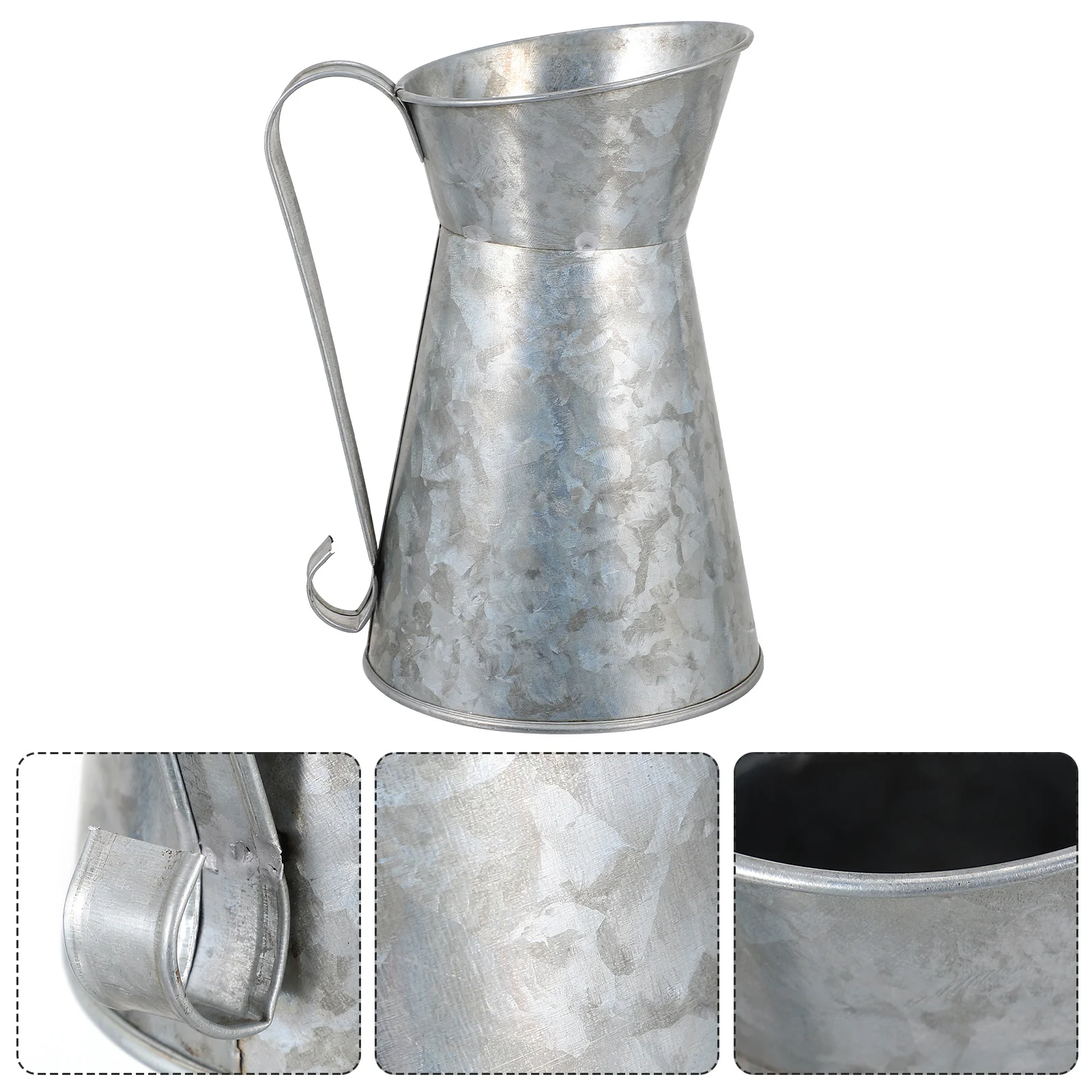 

Vintage Coffee Pot Flower Vase Iron Metal Bucket For Home Office Decor Tabletop Flower Arrangement Bouquet Holder